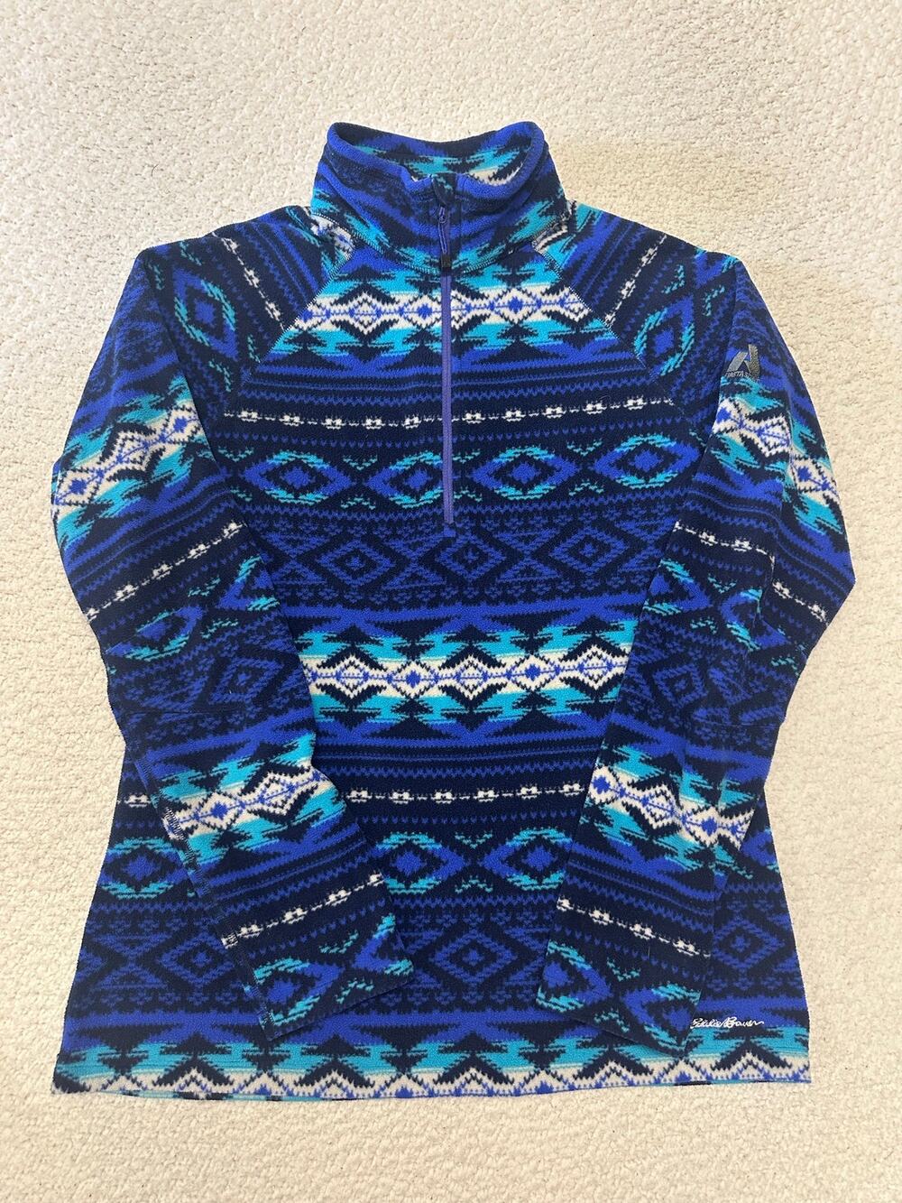 Eddie Bauer Womens 1/4 Zip Fleece Pullover Medium